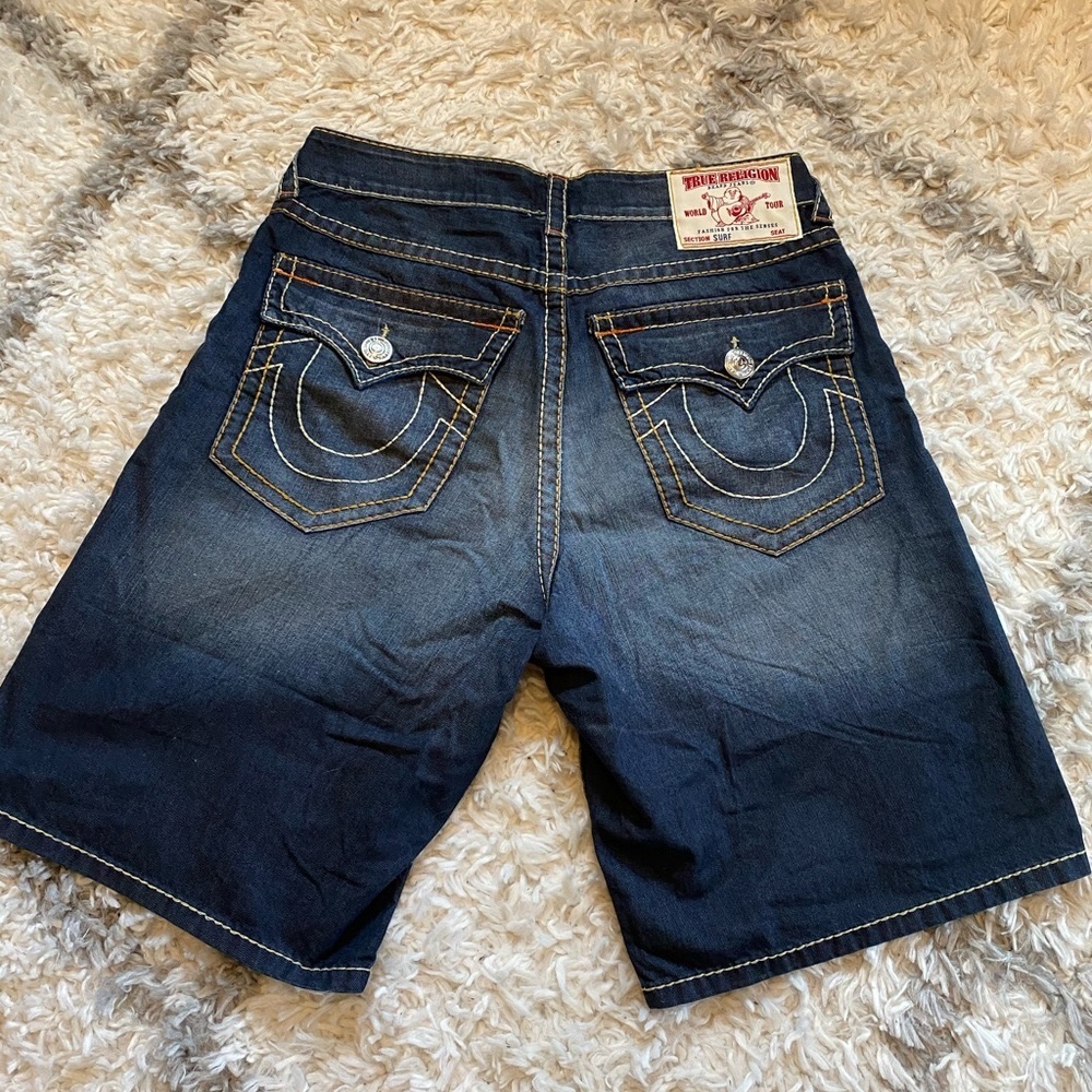 True Religion World Tour denim shorts